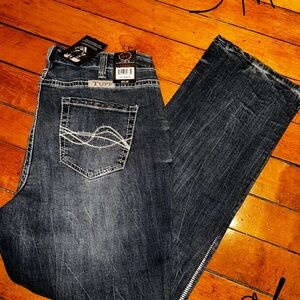 Cowgirl Tuff Dark Blue Boot Cut Jeans
